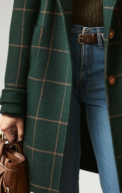 Fabiola™ | Abrigo clásico a cuadros