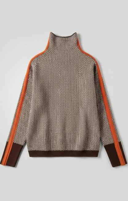 Susana| Jersey de cuello alto con rayas en contraste