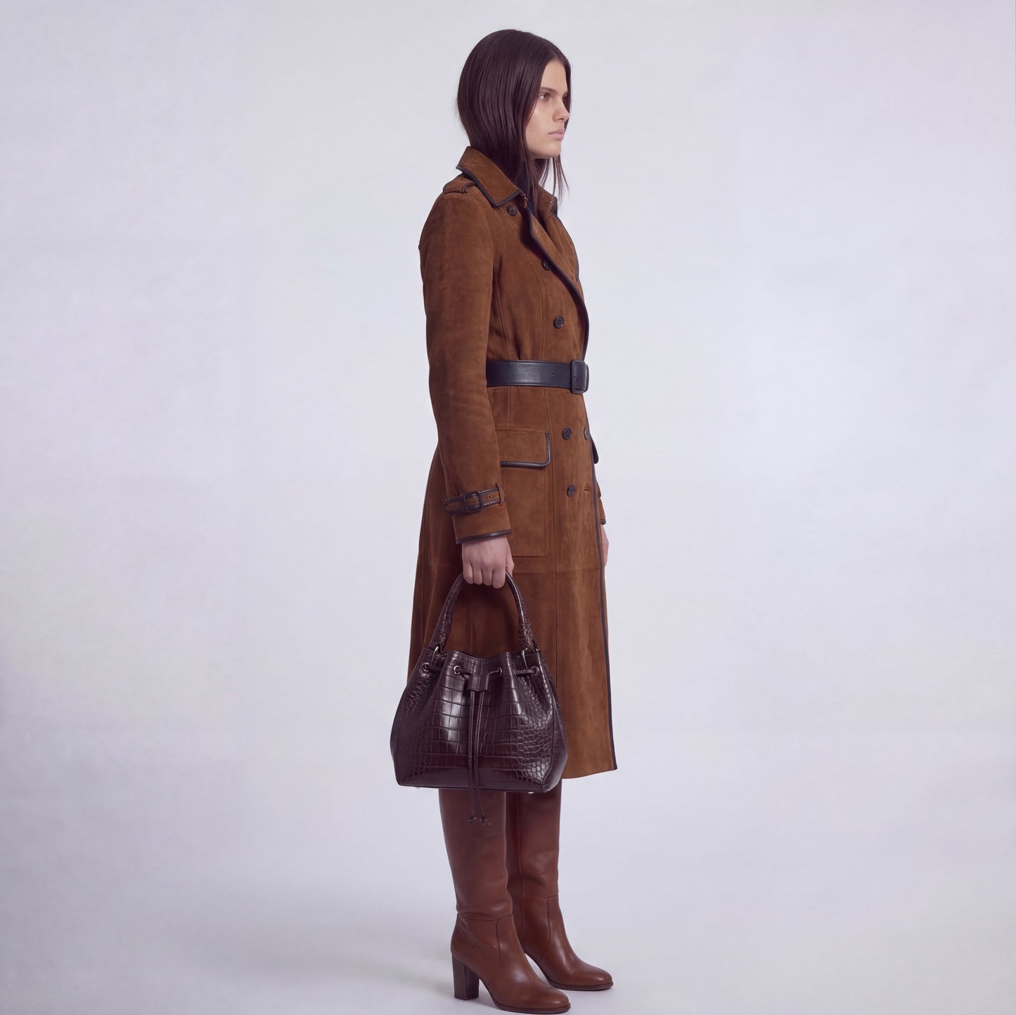 Nataly™ Gabardina de ante