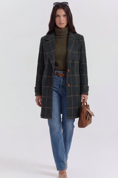 Fabiola™ | Abrigo clásico a cuadros