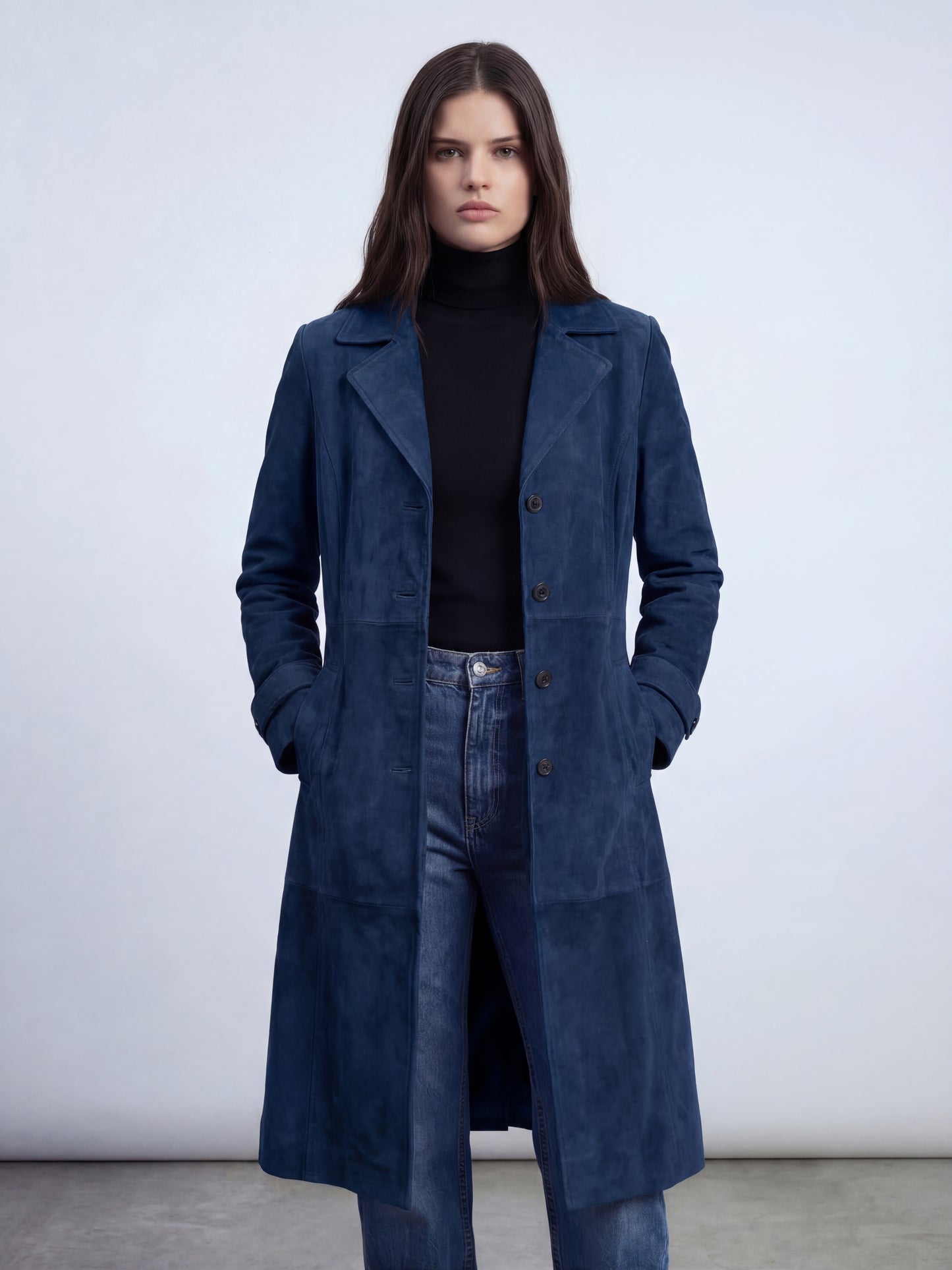 Teresa | Abrigo largo de ante estilo vintage