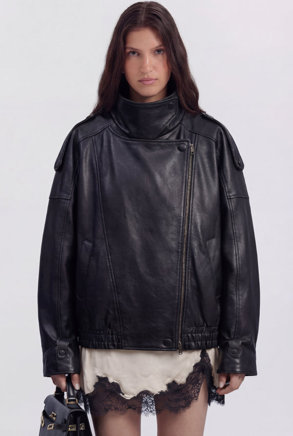 Élise™ — Chaqueta de Cuero Vegano Premium